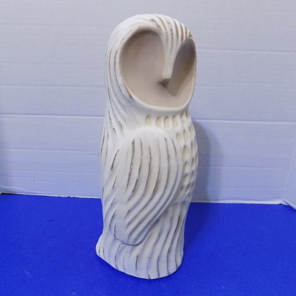NEW Ceramic Snow Owl Bird Figurine Statue  Sculpture Home Decor - Picture 2 of 6